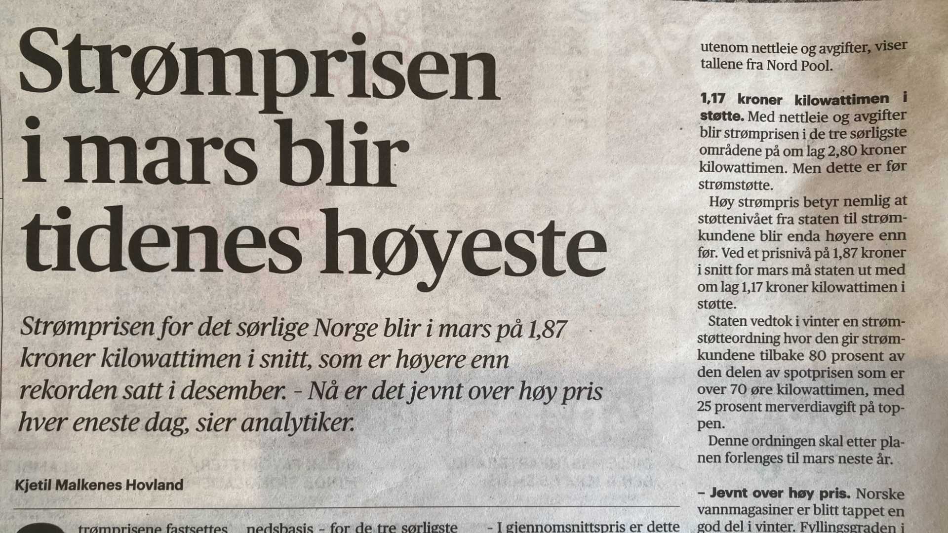 You are currently viewing Strømprisen i mars blir tidenes høyeste
